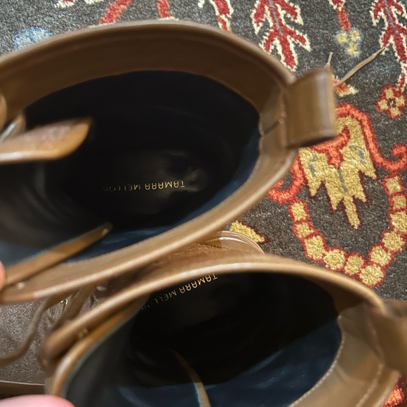 COPY - Tamara Mellon Runway Combat Boots 2” Platform Wool Leather Trim Women’s … - Picture 12 of 16